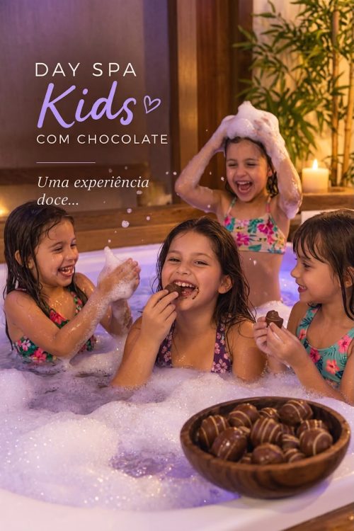 DAY SPA KIDS DE CHOCOLATE - 4 CRIANÇAS